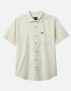 Charter Oxford Shirt in Off White Geo Dot