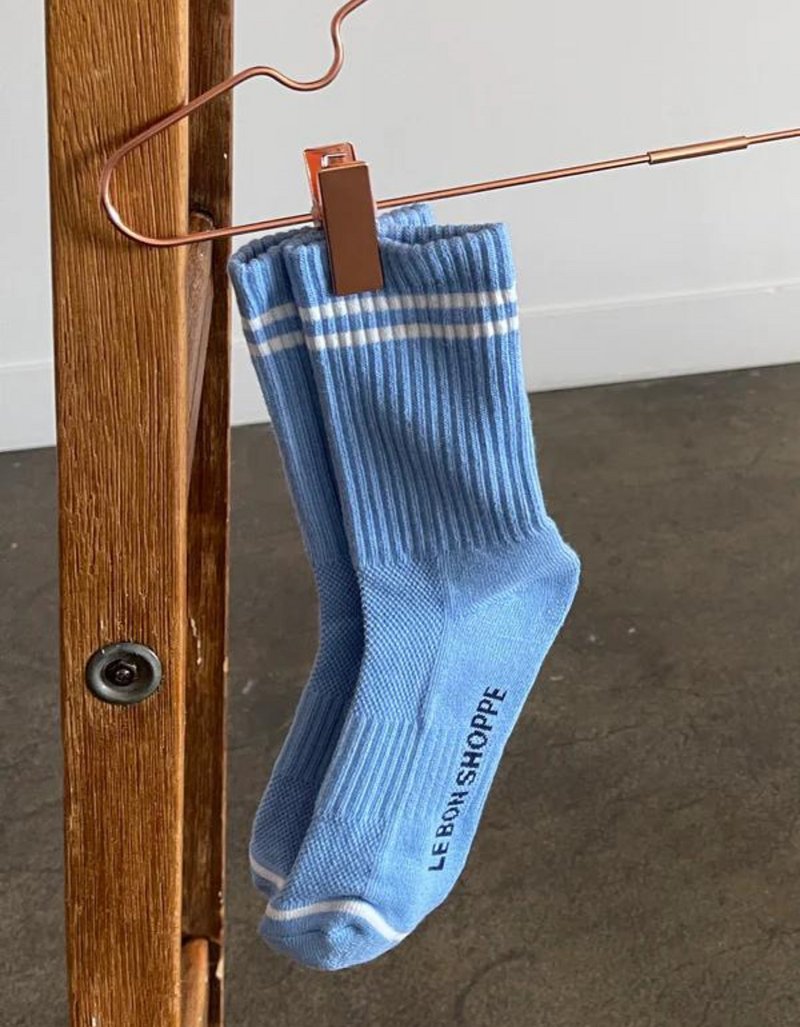 Boyfriend Socks in French Blue