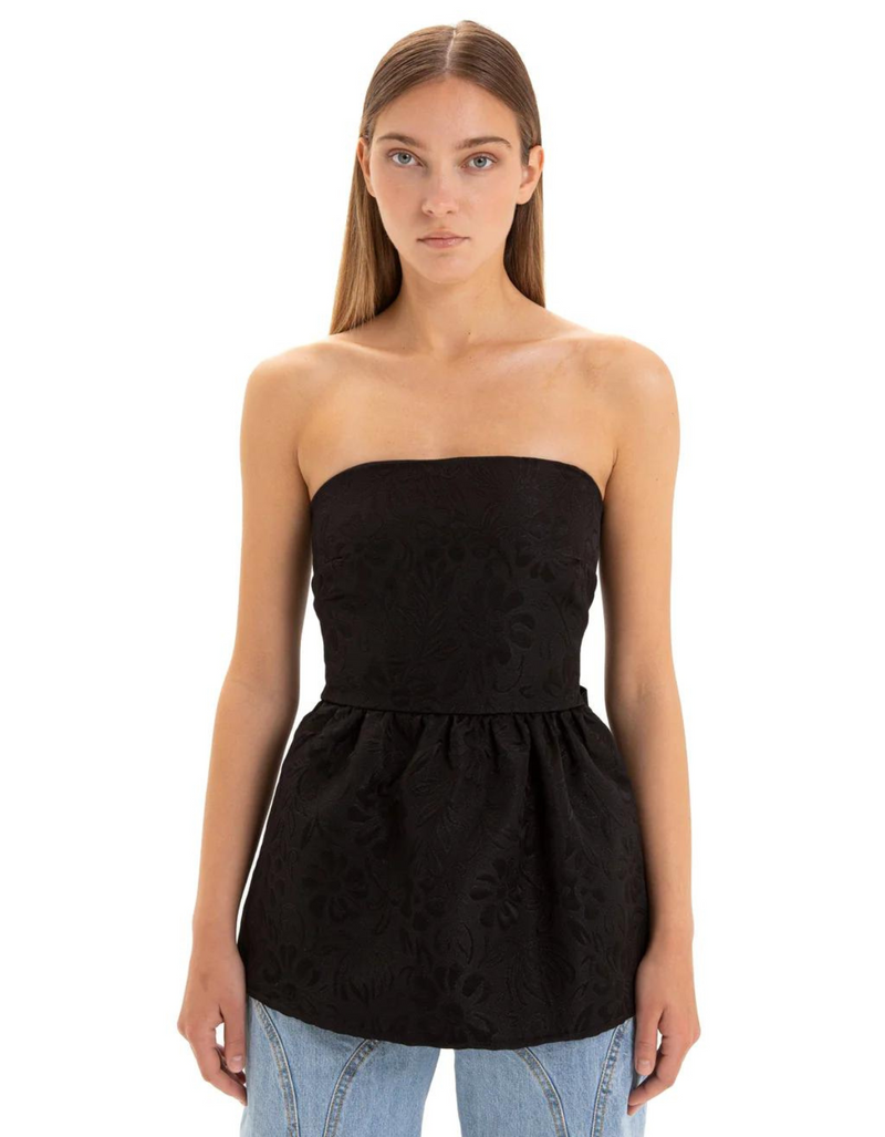 Cecile Strapless Top in Black