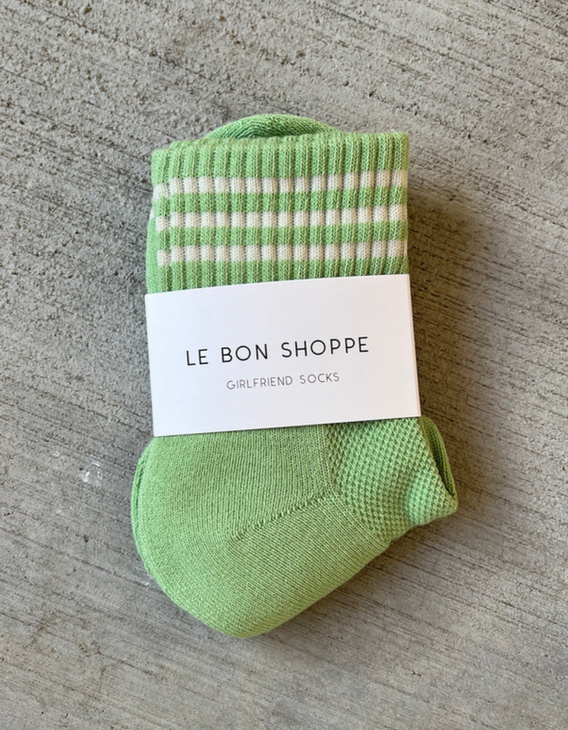 Girlfriend Socks in Green Leaf