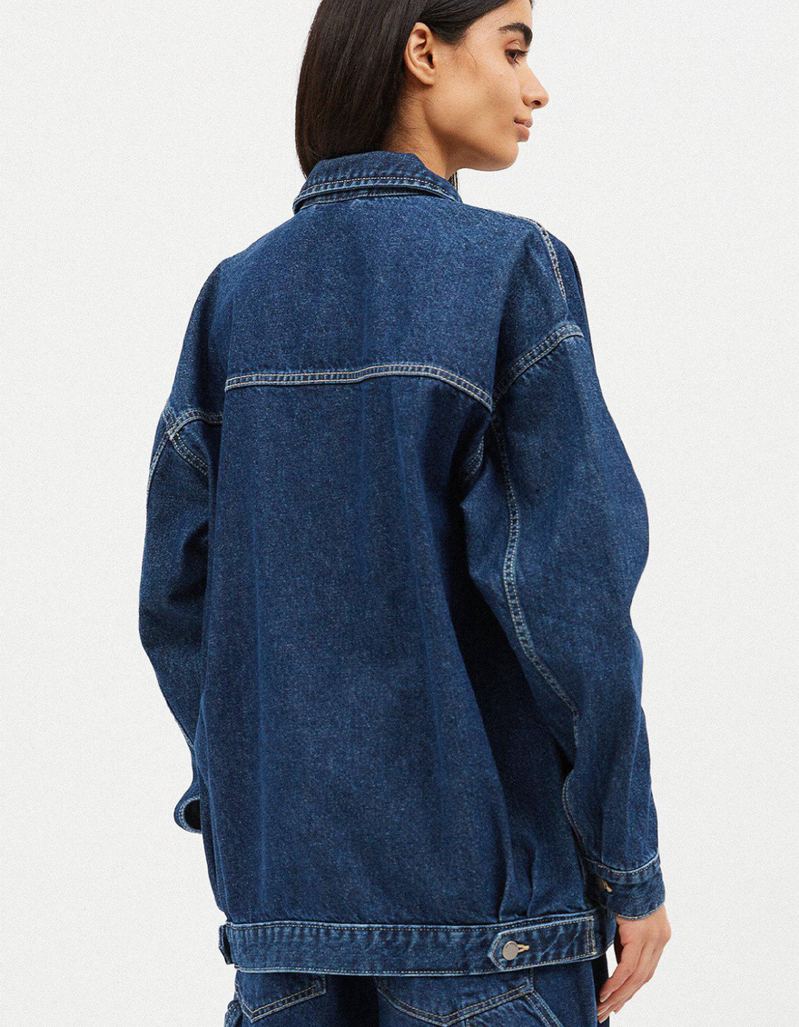 Ina Worker Jacket in Pebble Dark Retro