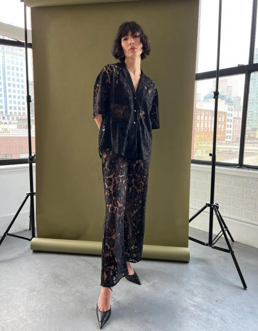 Lily Pant in Black Lace