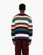 Eljer Pullover Striped Sweater in Burgundy