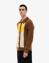 Ranga Colourblocked Cardigan in Brown