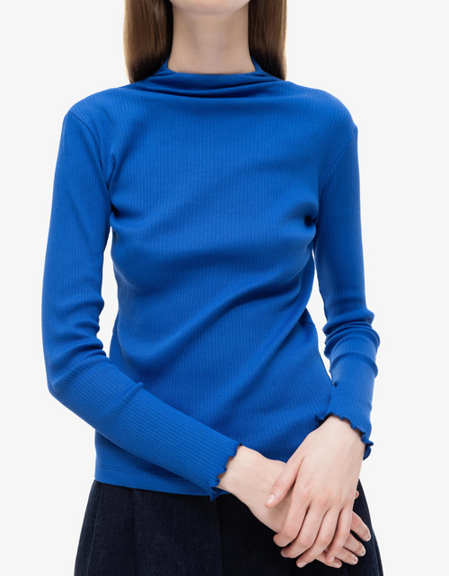 Upside Down Turtle Rib Tee in Blue