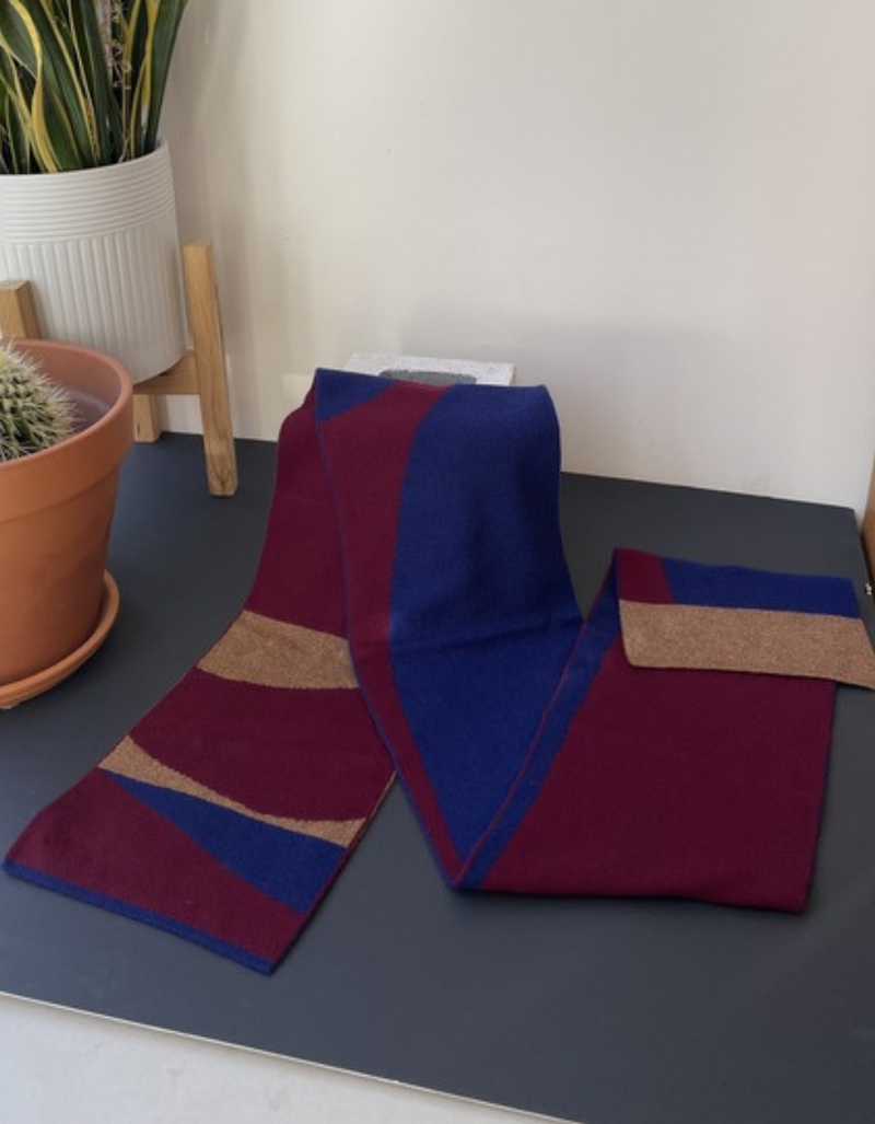 Snake Scarf in Burgundy