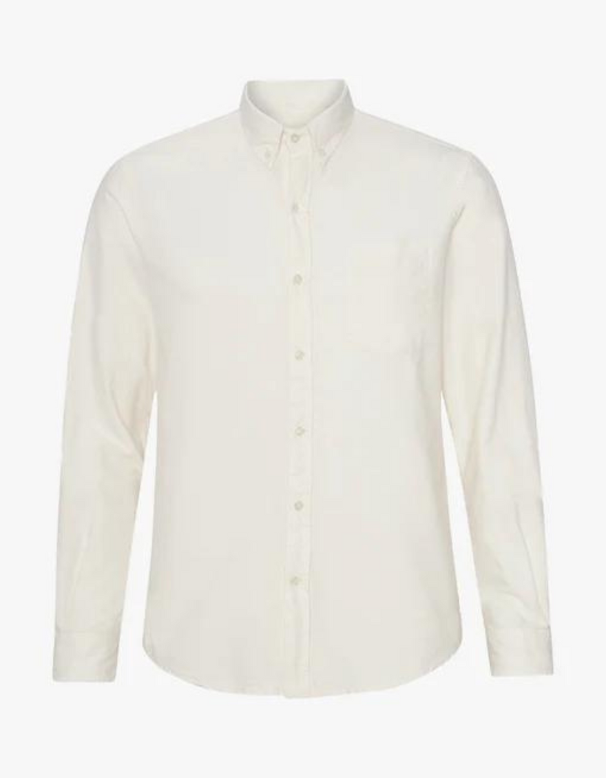 Organic Flannel Shirt in Ivory White