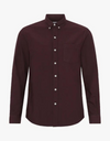 Organic Flannel Shirt in Oxblood Red