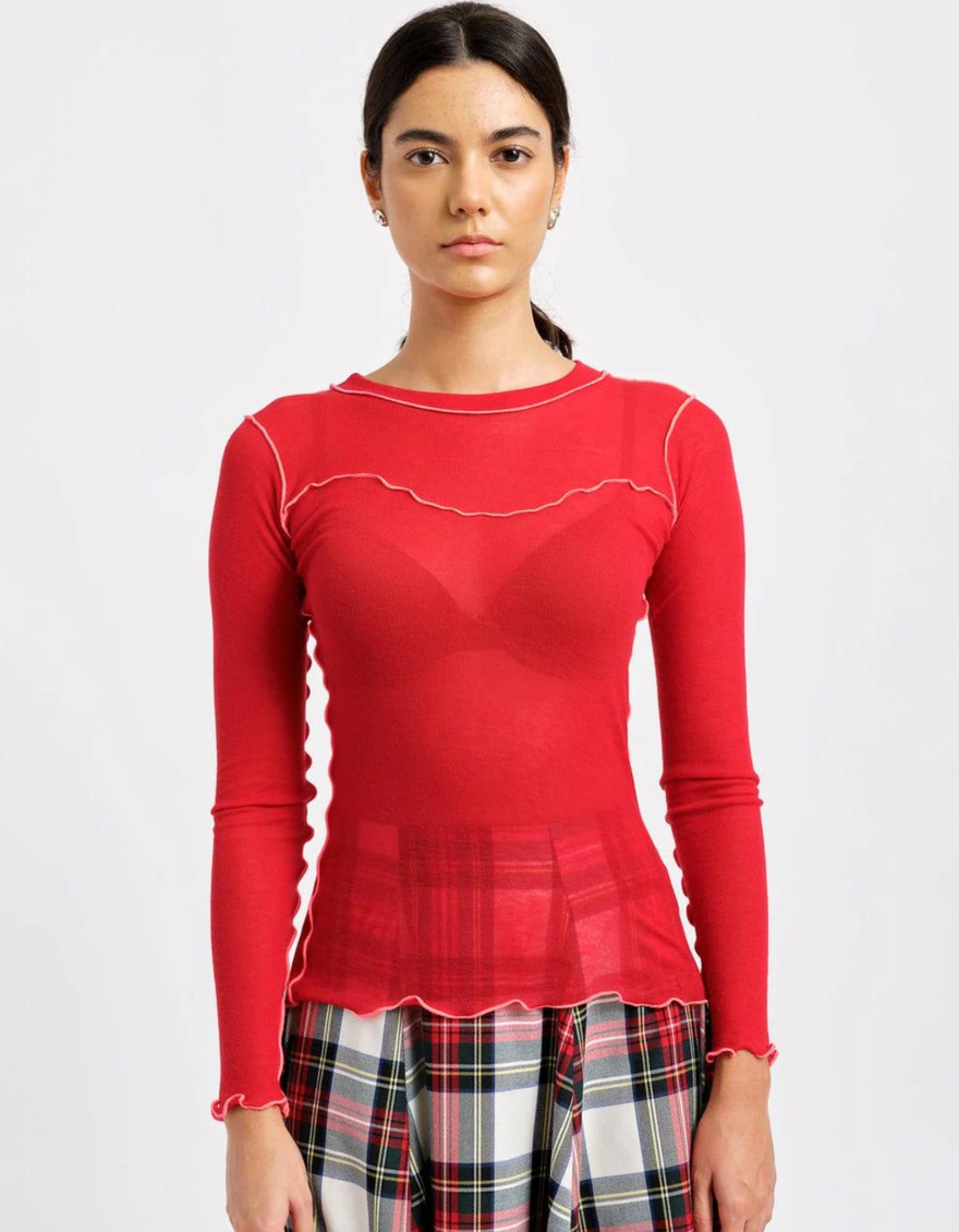 Delia Top in Red