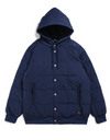 SC Front Button Down Hoodie in Navy