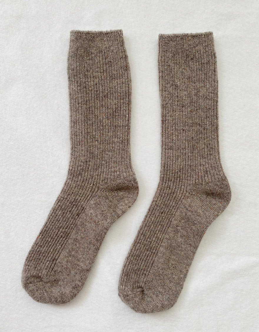 Winter Sparkle Socks in Nutmeg