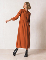 Maxi Shirt Dress in Tandori