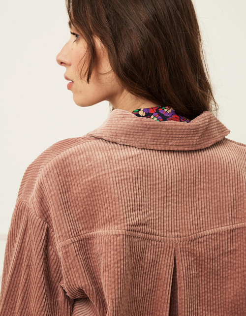 Clement Soft Cord Shirt in Rose