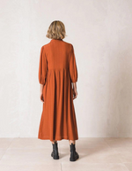 Maxi Shirt Dress in Tandori