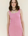 Muse Dress in Wavy Pink