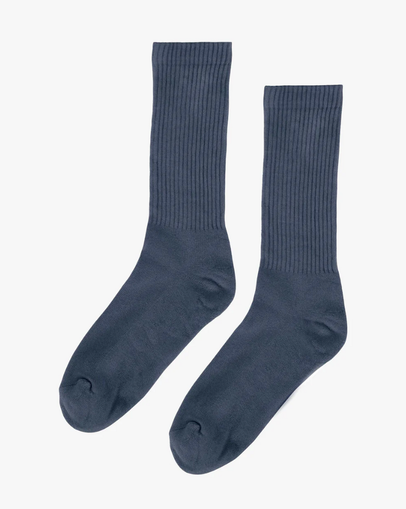 Organic Active Sock in Petrol Blue