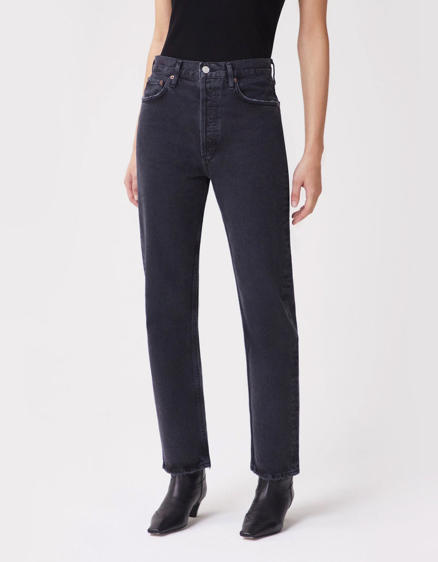 90’s Pinch Waist Jeans in Black Tea