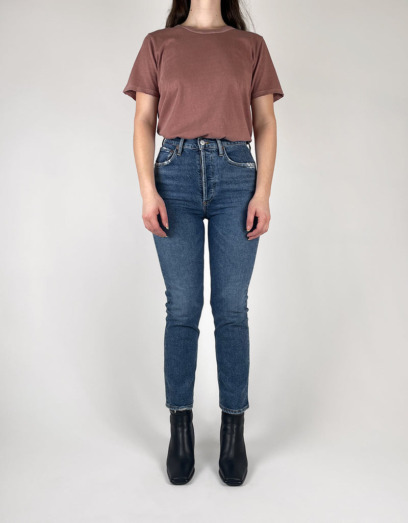 Riley Crop Jeans in Silence