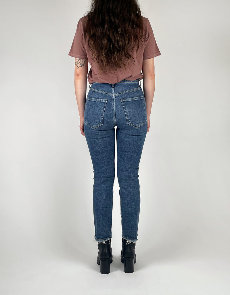 Riley Crop Jeans in Silence