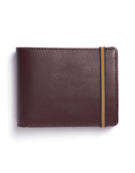 Minimalist Wallet with Coin Pocket in Burgundy