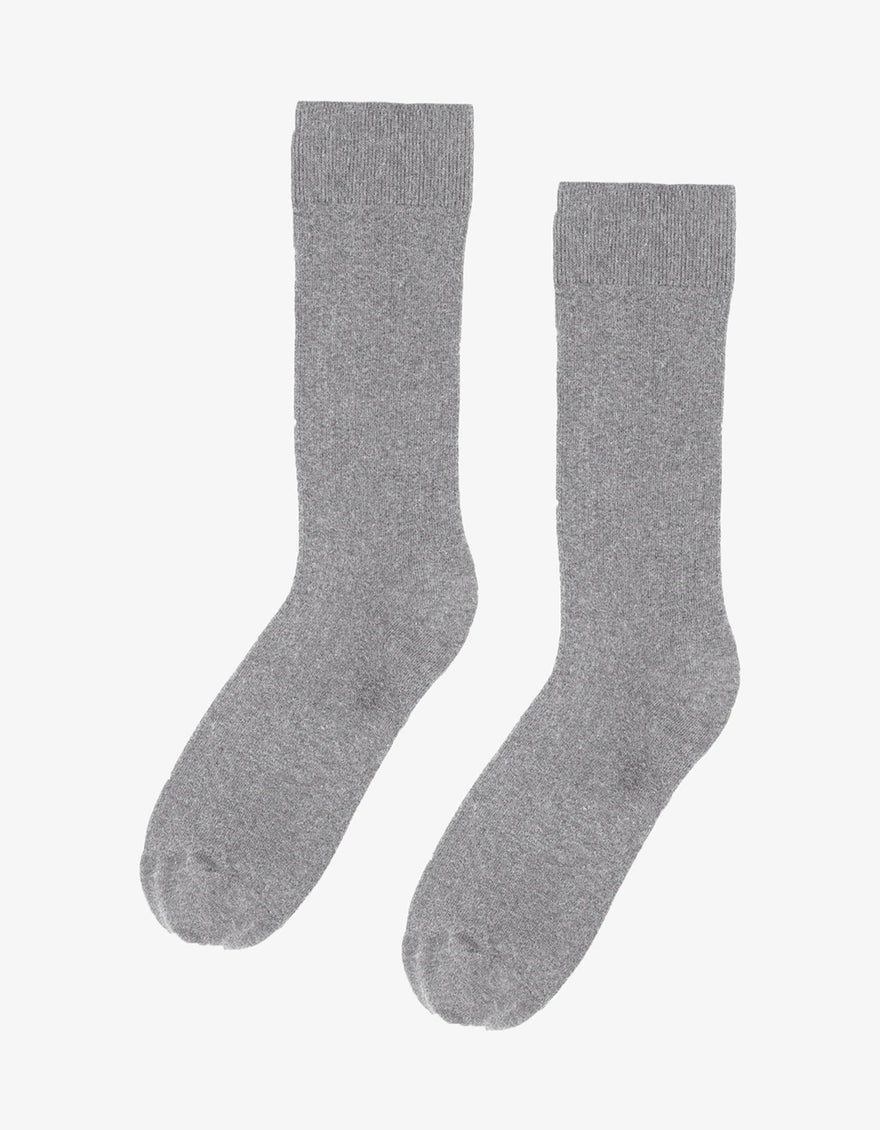 Classic Organic Socks in Heather Grey