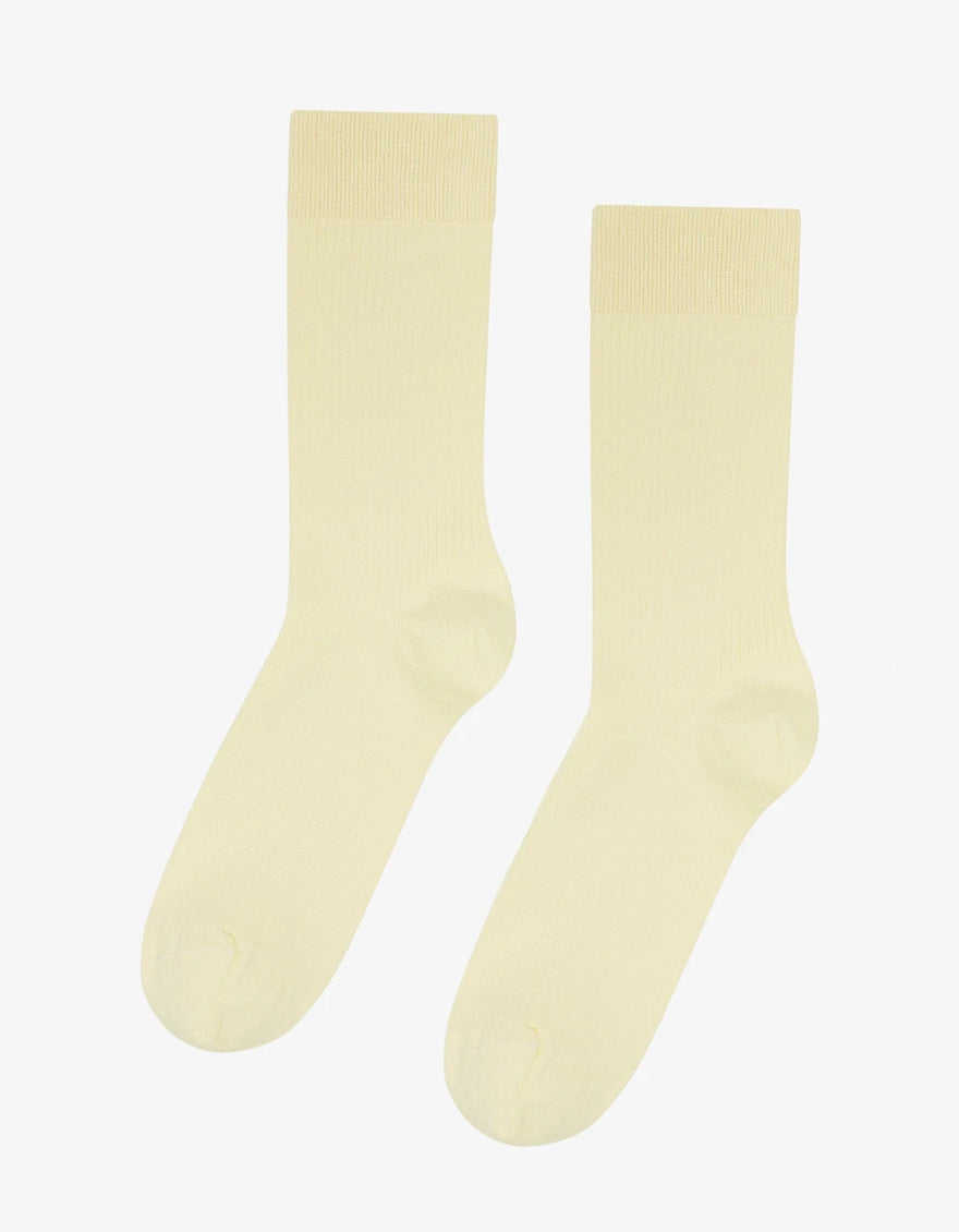 Classic Organic Socks in Soft Yellow