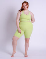 High Rise Bike Short in Key Lime