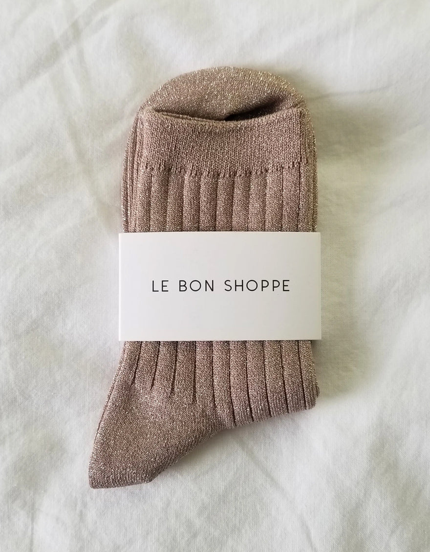 Her Socks Lurex in Jute Glitter