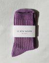 Her Socks Lurex in Lilac Glitter