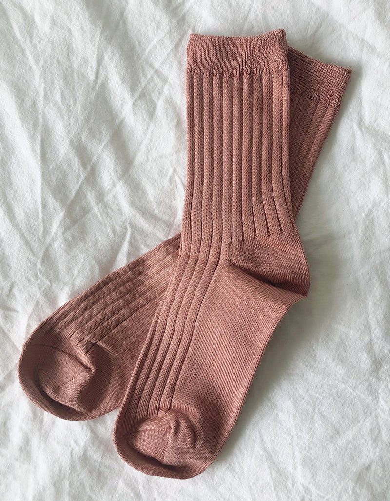 Her Socks in Nude Peach