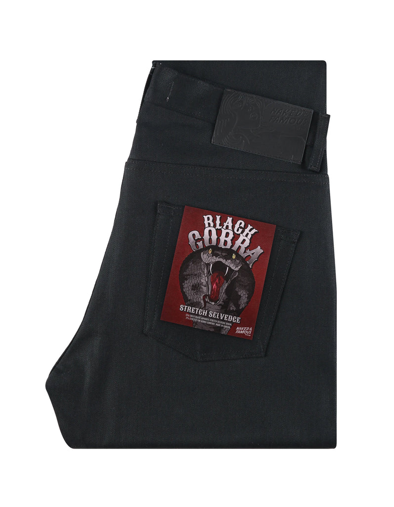 Easy Guy Stretch Selvedge Jean in Black Cobra