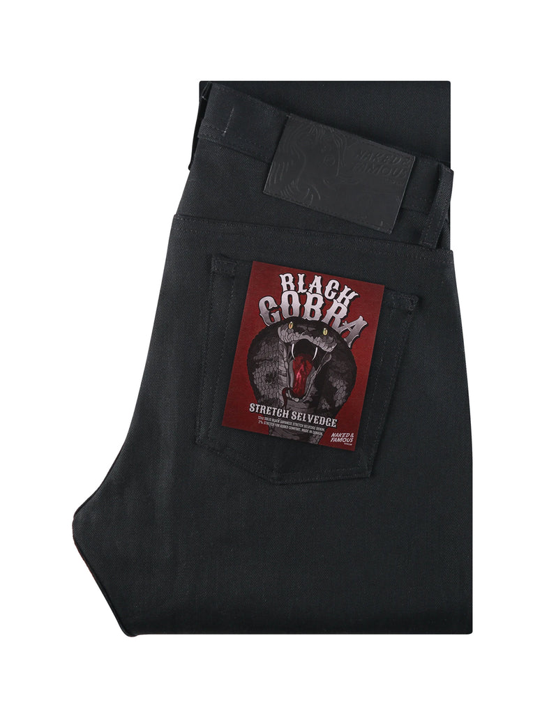 Weird Guy Stretch Selvedge Jean in Black Cobra