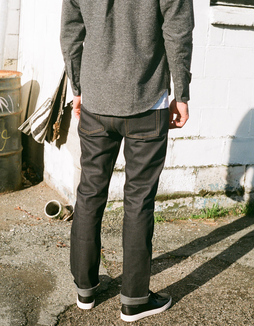 Weird Guy Stretch Selvedge Jean in Deep Indigo