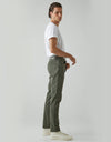 Lou Slim Twill Pant in Military