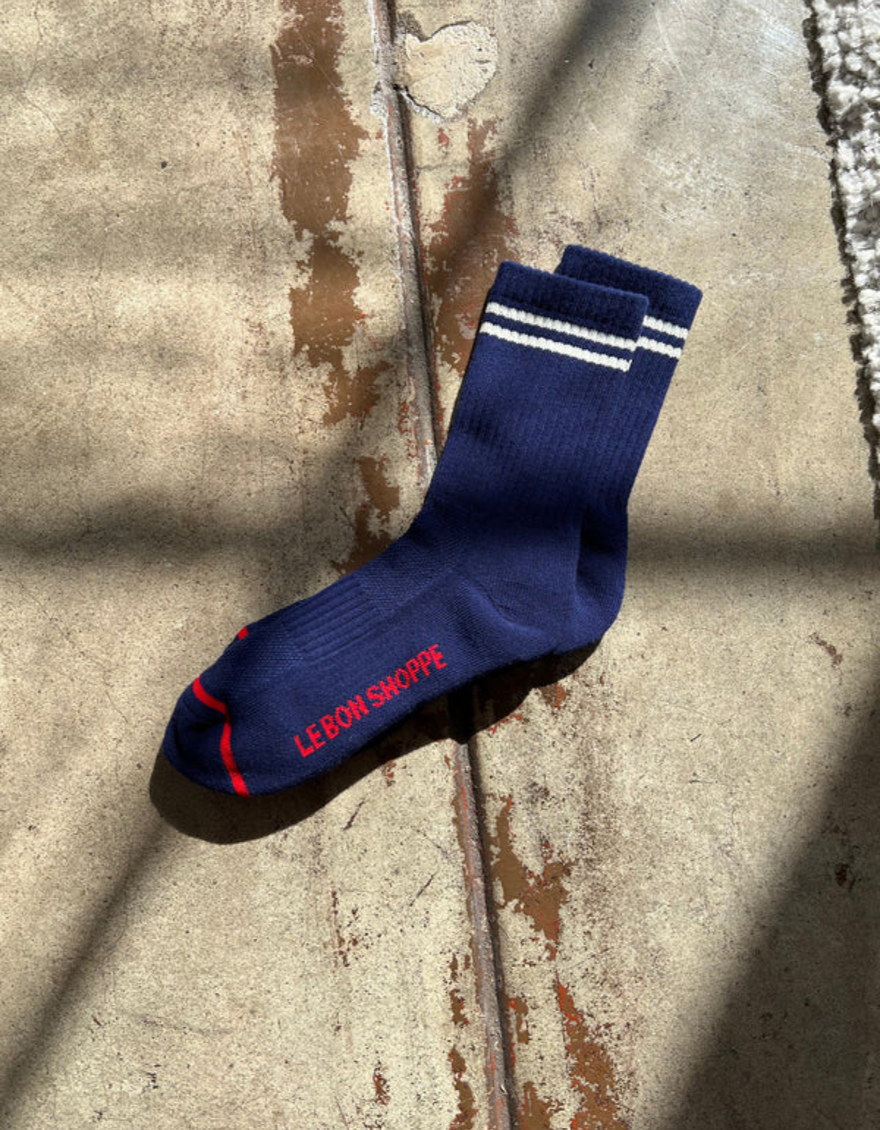 Boyfriend Socks in Navy