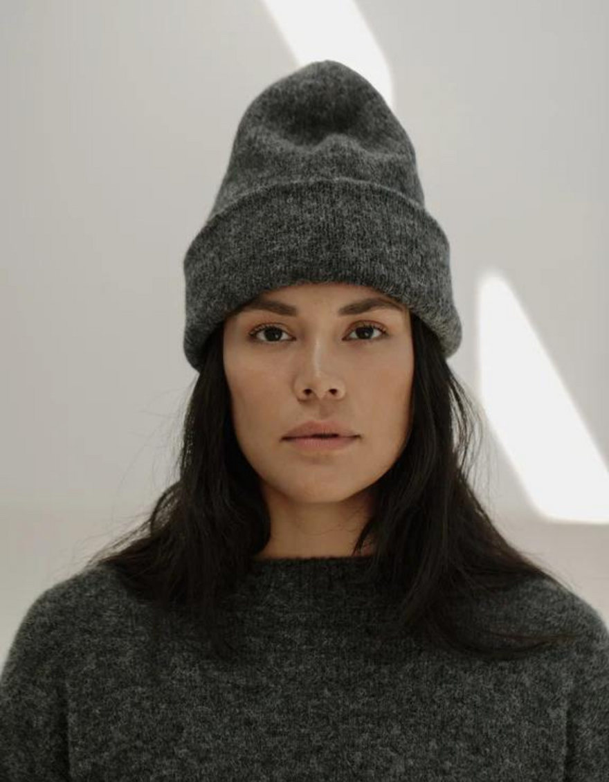 Andes Beanie in Charcoal