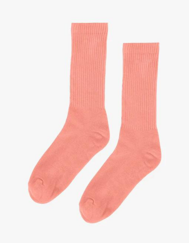 Organic Active Sock in Bright Coral